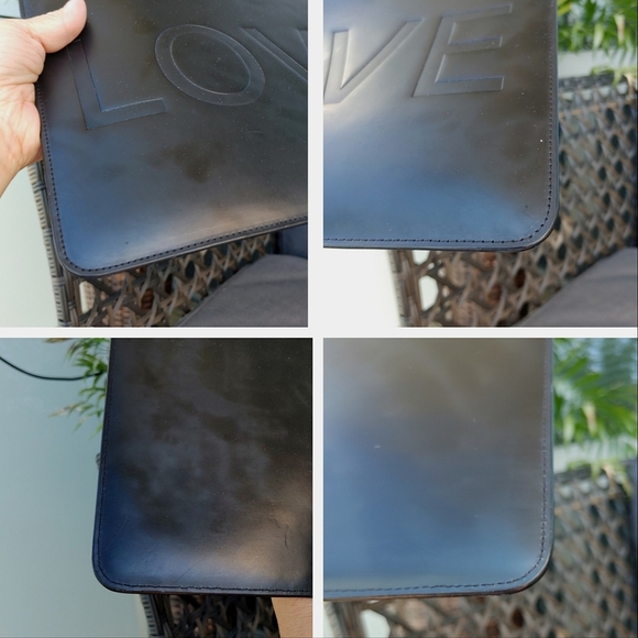 Givenchy Black Leather LOVE Clutch Bag - Picture 10 of 14